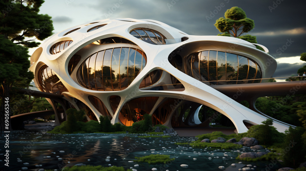 Futuristic organic architecture