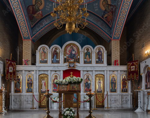 The Church of St. Spyridon of Trimifuntsky the Wonderworker in the village of Severskaya, Krasnodar Territory, Russia, 06.12.2023 photo