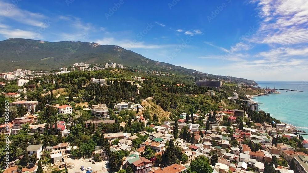 Arial cityscape. Yalta, Crimea