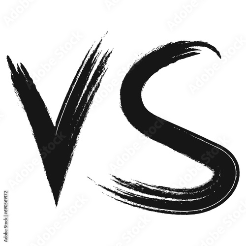 Icon competition battle versus, letters vs symbol fight v s photo