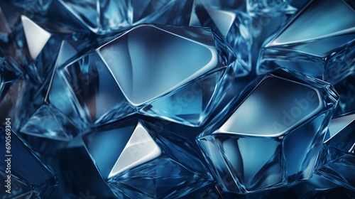 Diamond blue toned metal background texture illuminated by sunlight