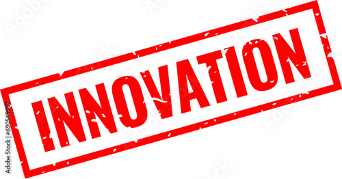 Innovation grunge rectangle stamp