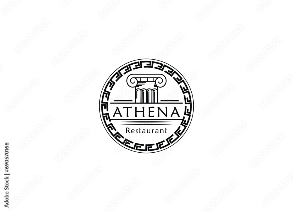 Greek god head wearing laurel wreath statue icon logo design Illustration vector in trendy minimal and simple line style.Ancient Greek Figure Face Head Statue Sculpture. Greek god head wearing laurel wreath statue icon logo design Illustration vector in trendy minimal and simple line style.Ancient Greek Figure Face Head Statue Sculpture.