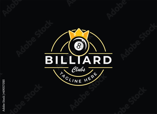 Billiard club Logo Template Design