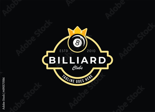 Billiard club Logo Template Design