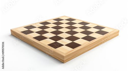 King Chess Piece on a White Background with Chessboard Pattern