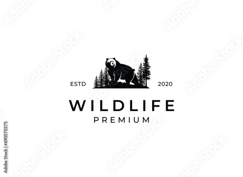 Wild Bear Vector Logo Illustration. Vector logo template suitable for businesses and product names.