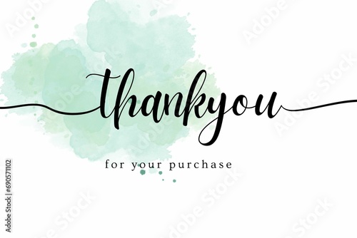 THANK YOU FOR YOUR PURCHASE CARD WALLPAPER AND NEGATIVE SPACE YOU CAN WRITE ANYTHING  photo