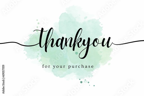 THANK YOU FOR YOUR PURCHASE CARD WALLPAPER AND NEGATIVE SPACE YOU CAN WRITE ANYTHING  photo