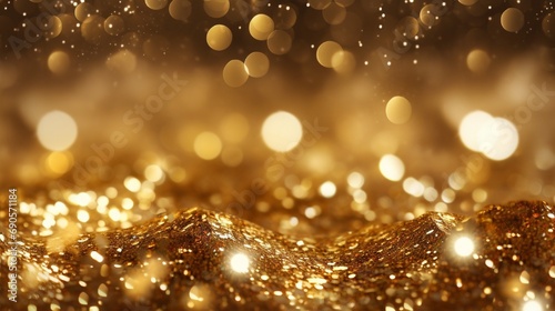 Gold glitter christmas sparkling background