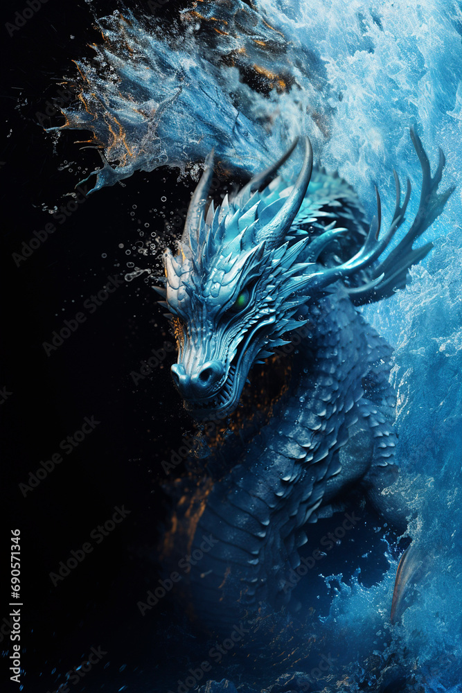 A dragon made of water is the symbol of 2024 A dragon made of water is the symbol of 2024
