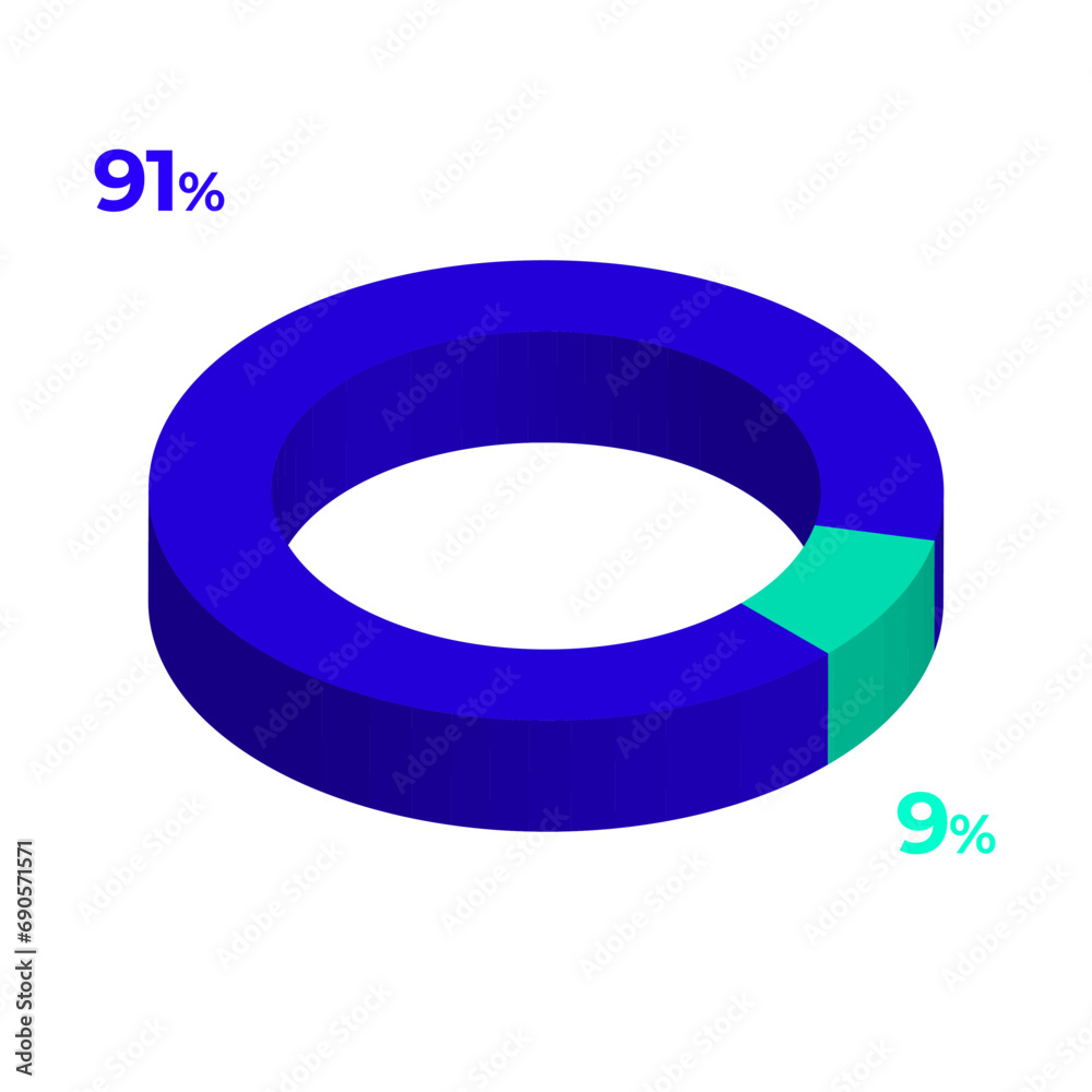 9 91 3d donut pie chart illustration eps vector 9 91 3d donut pie chart illustration eps vector