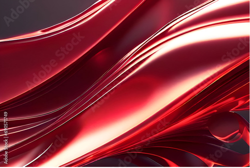 abstract red background, abstract red background with waves. Generative AI.