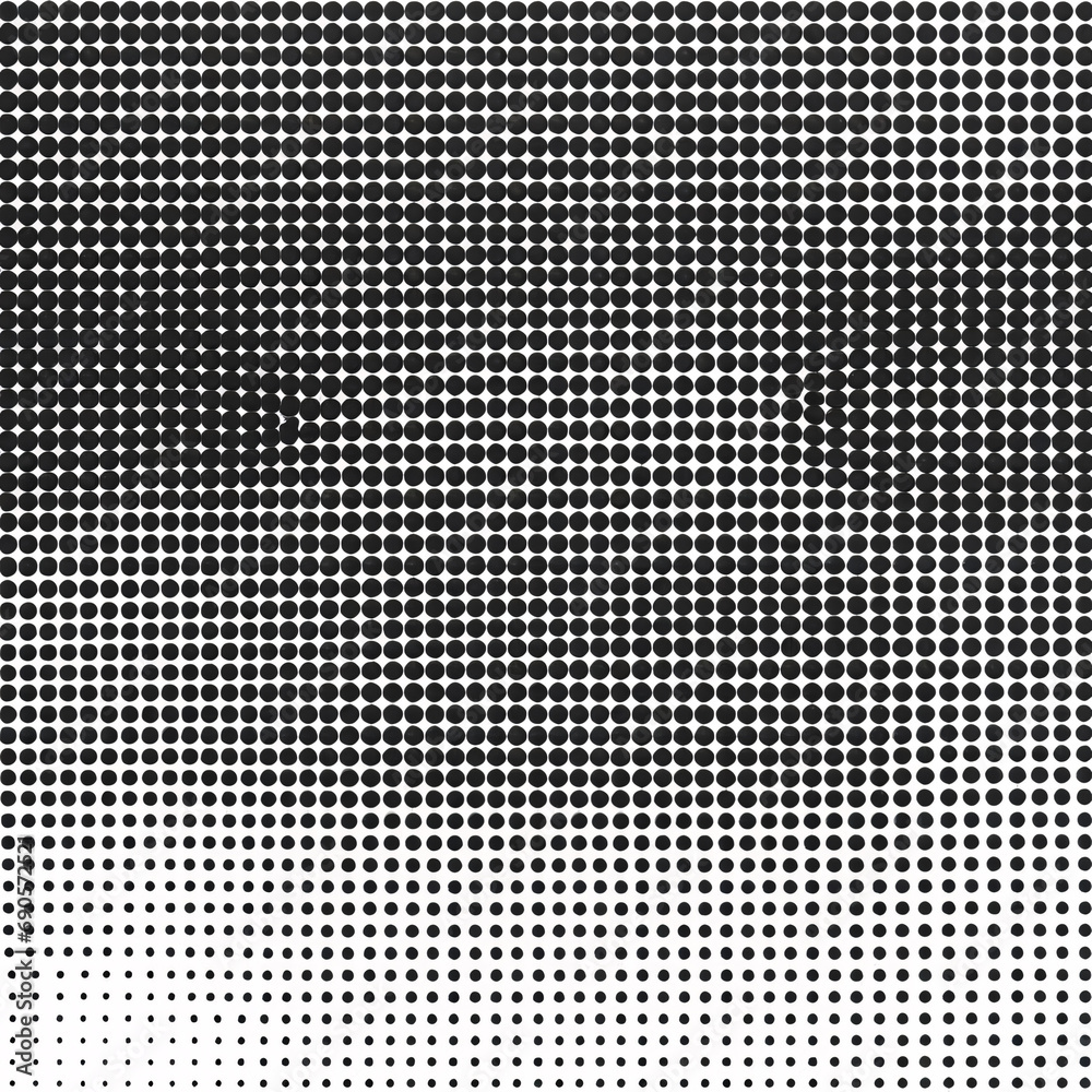 Black and white halftone