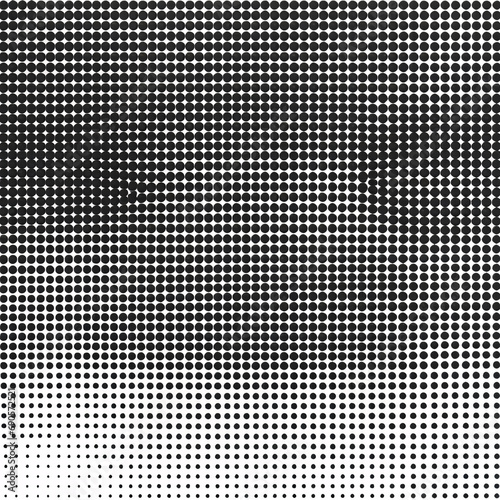 Black and white halftone