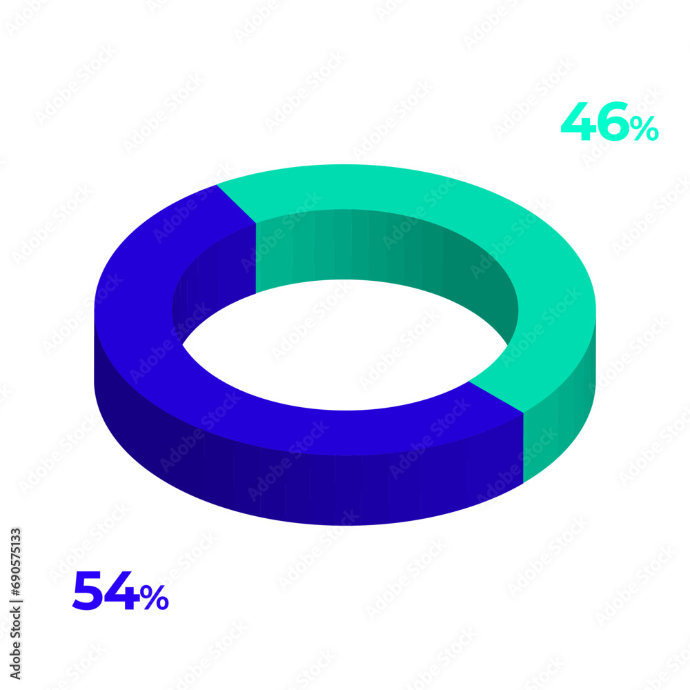 54 46 3d donut pie chart illustration eps vector 54 46 3d donut pie chart illustration eps vector