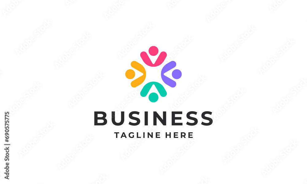 Community people, Social community, Human family, Community teamwork logo abstract design vector Community people, Social community, Human family, Community teamwork logo abstract design vector