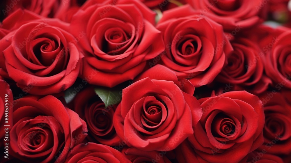 bouquet of beautiful red roses