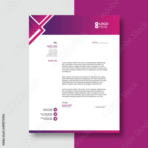Artistic Vector Waves on Corporate Letterhead © Graphic Galaxies