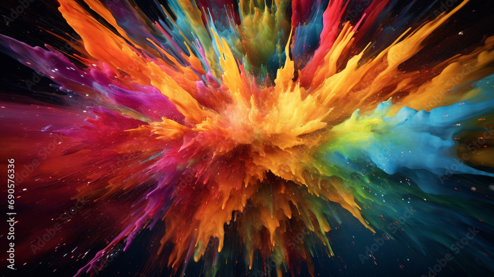 Colourful splash exposition vibrant background Colourful splash exposition vibrant background