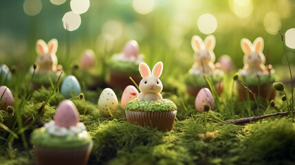easter cupcakes background