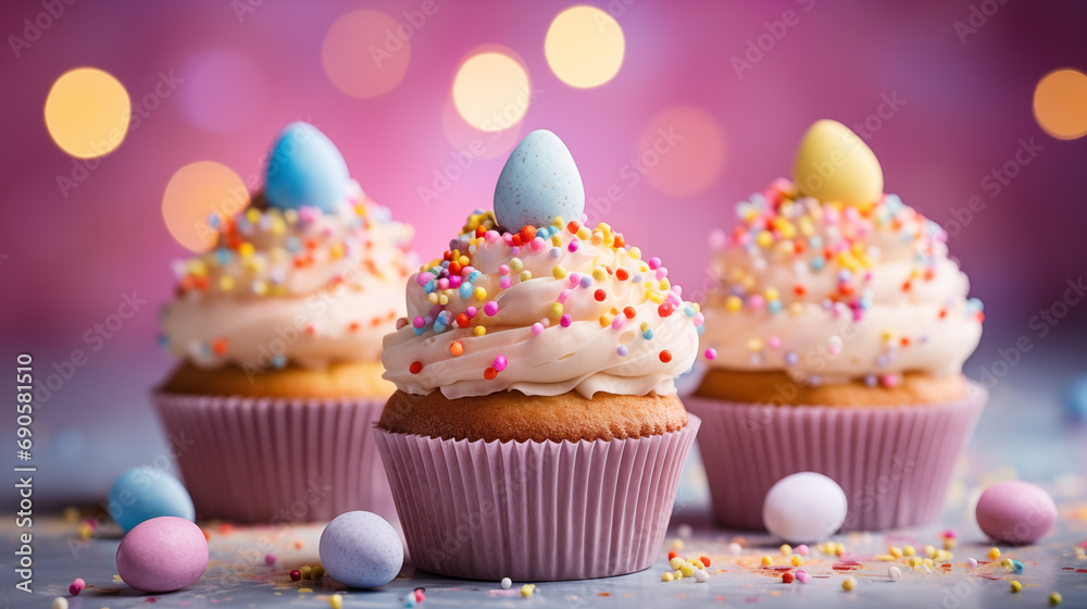 easter cupcakes background