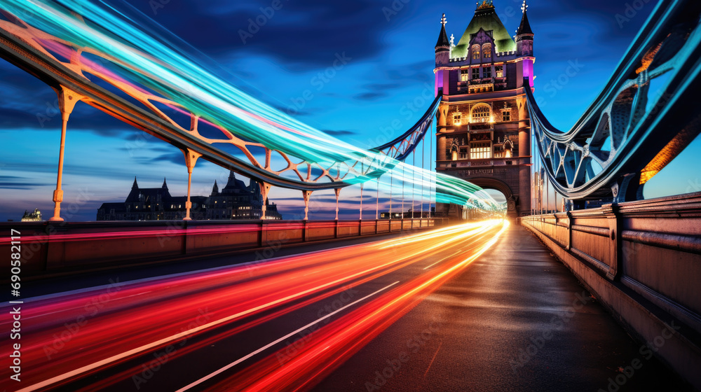 Obraz premium Long exposure road