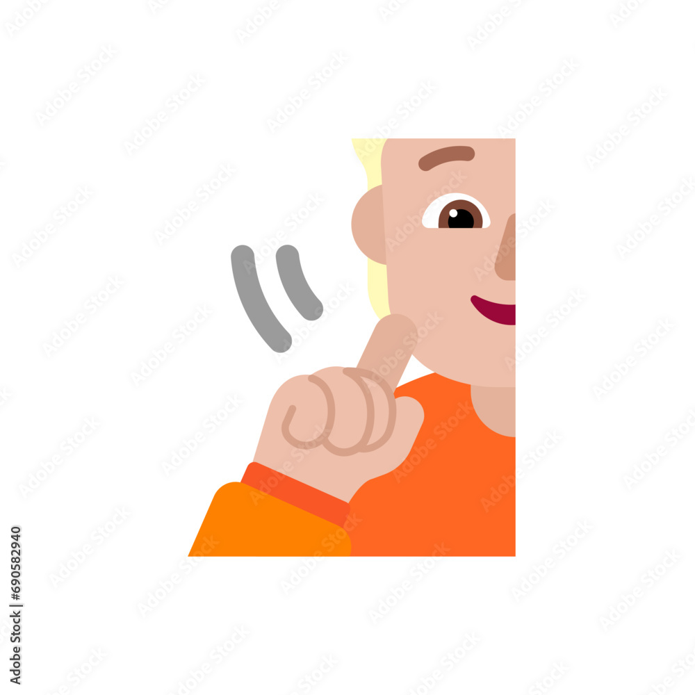 Deaf Person: Medium-Light Skin Tone Deaf Person: Medium-Light Skin Tone