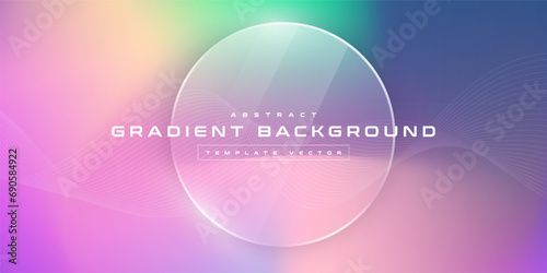 Abstract glass morphism colorful gradient background, futuristic wallpaper branding, business card, soft pastel color, geometric line dot tech, digital cyber ai technology presentation template vector photo