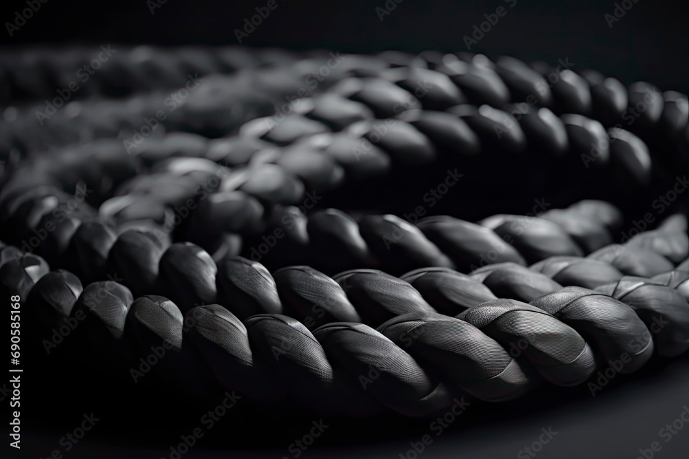 representation of a rope in multi dimensions against a dark background representation of a rope in multi dimensions against a dark background