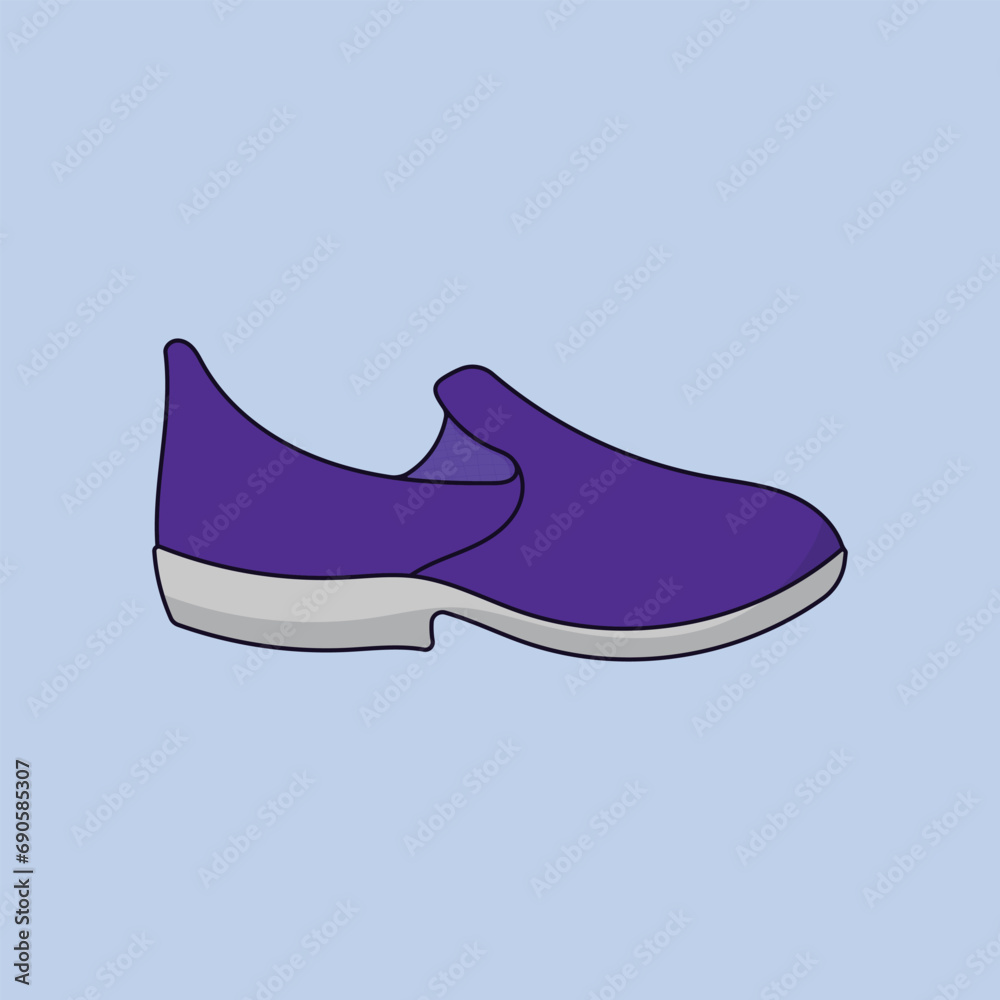Flat Shoe Vector Illustration Icon Fashion Wear Shoes