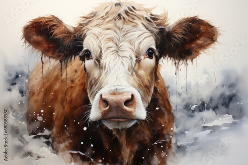 portrait of a cow