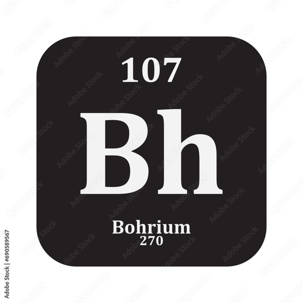 Obraz premium Bohrium chemistry icon