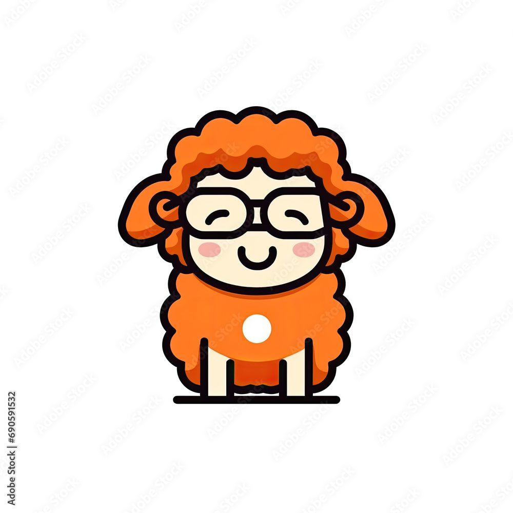 A Stiker of Sheep, Honoring Tradition during Eid Al Adha, AI Generated