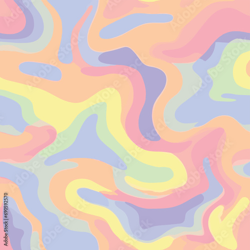 Colorful Cute Trippy Abstraction - Seamless Pattern