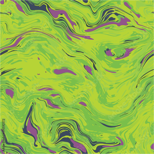 Green Acid Liquid Seamless Pattern