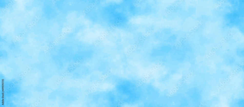 Panorama of blue sky and White cloud nature background .blue sky background with tiny clouds .Soft blue sky fuse with sunset light to look like heaven peaceful.><