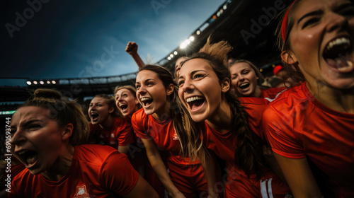 Thriving Energy: a women's soccer team celebrating the championship victory
