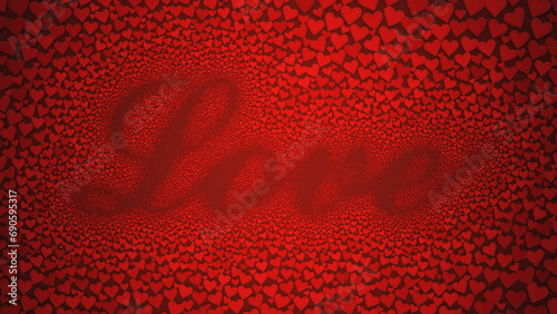 Cuadro en lienzo Abstract Love Background Wallpaper made with Heart Symbols