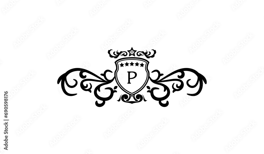 Luxury Classical Retro Logo P Luxury Classical Retro Logo P