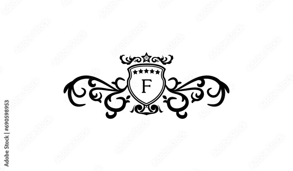 Luxury Classical Retro Logo F