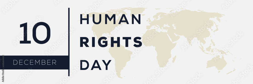 Obraz premium Human Rights Day, held on 10 December.