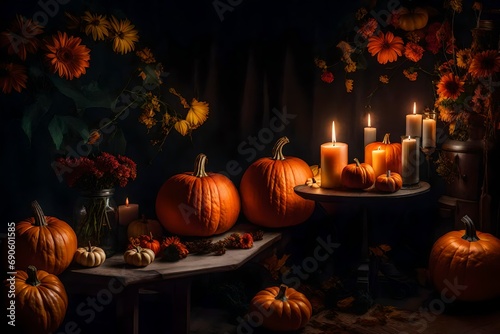 Cats, Candles, and Fall Charm: A Trio of Delights © Zaitoon