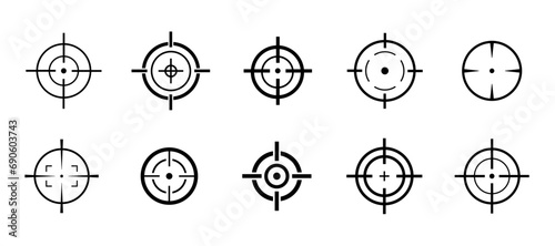 Target Vector icon illustration. Set of target icon photo