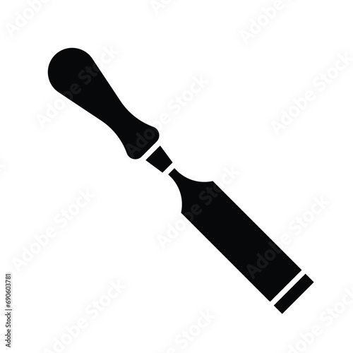 chisel icon vector design template in white background photo
