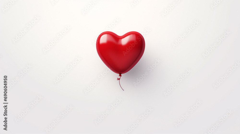 A heart baloon on white background --ar 16:9 --v 5.2 Job ID: b05e3815-ba2e-4110-855f-f5fe539aacd7