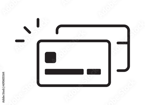 Credit card icon. Vector illustration