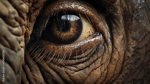 Closeup of an Elephant eye --ar 16:9 --v 5.2 Job ID: b34e0cc6-b629-4295-861f-302d6e074035 © atmospherestock