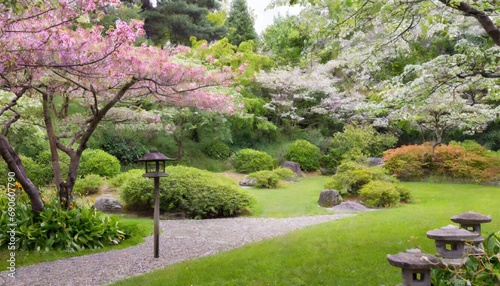 The Japanese garden is a serene and harmonious space.. Generated with AI