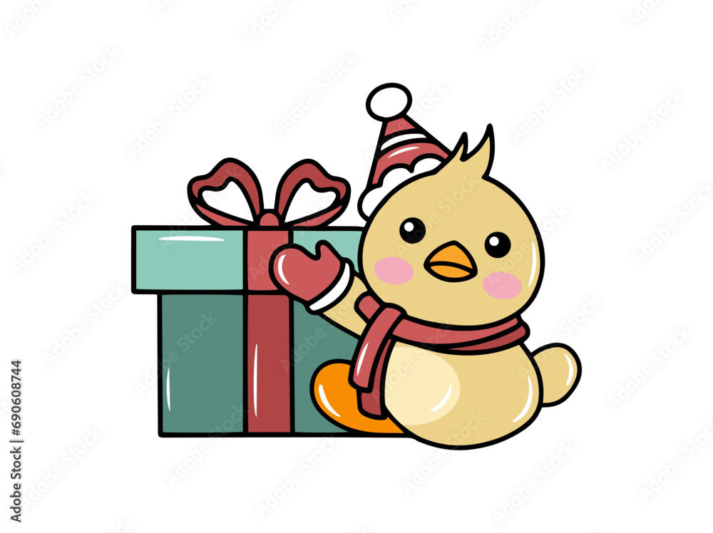 Chicks Cartoon for Christmas Day Chicks Cartoon for Christmas Day